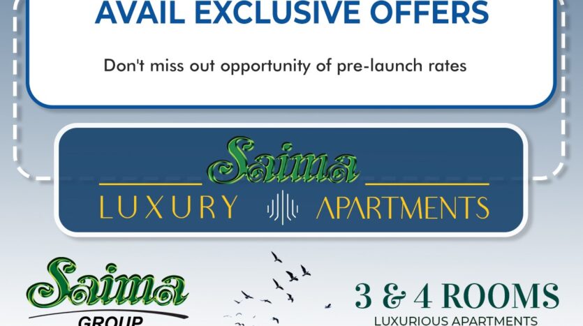 Saima Luxury Apartments | 2 & 3 Bed Apartments in Shah Faisal Meta Description: Discover luxury at Saima Luxury Apartments, Shah Faisal. 2 & 3 Bed apartments with modern amenities in a secure G+12 boundary wall project. Book your home today!