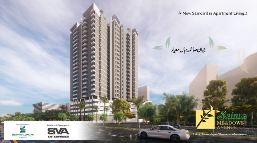 Saima Meadows Avenue | 3 & 4 Rooms Apartments at Jinnah Avenue